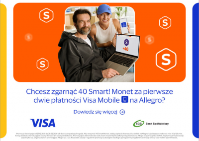 Płać Visa Mobile i odbierz 40 Smart! Monet na Allegro